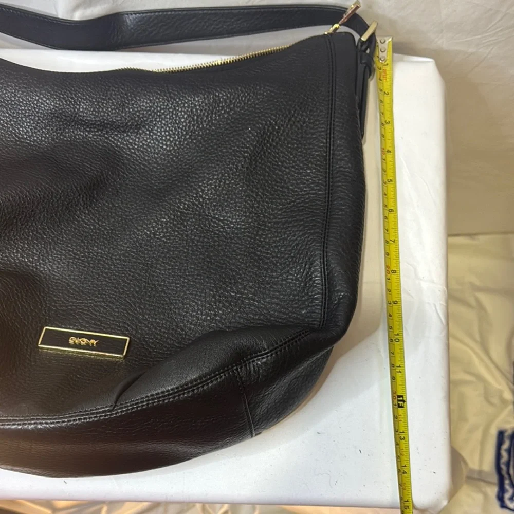 DKNY Black Leather Hobo Bag